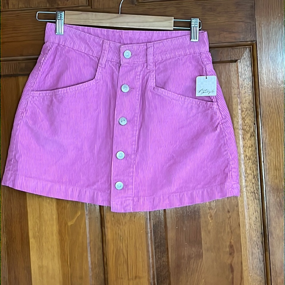NWT Free People Ray Cord Mini Skirt Size 2 - Picture 4 of 12